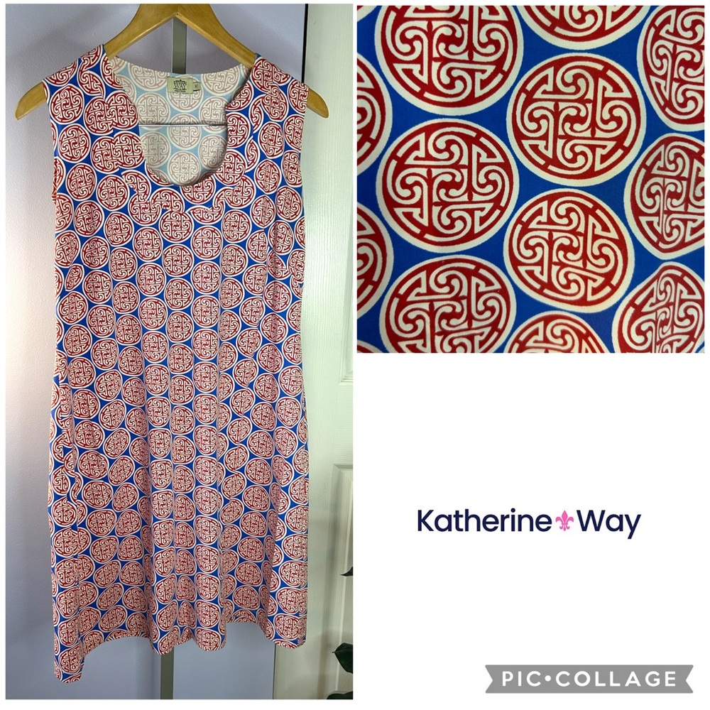 Katherine Way Cooling UPF Wrinkle Resistant Smooth Stretch Sleeveless Dress